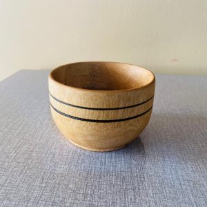 Small wooden bowl 10cmDx7cmH